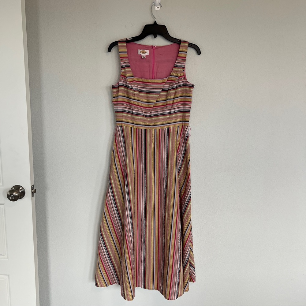 Talbots Vintage Striped Maxi Dress Size 4